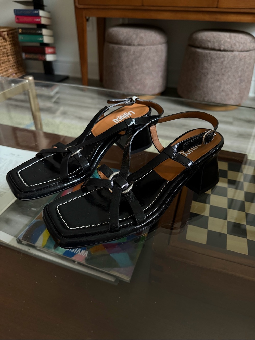 LABUCQ • athena square toe heels